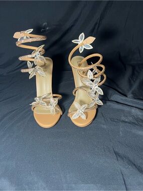 Ego Shoes Stylish Butterfly Wrap Sandals in Tan
